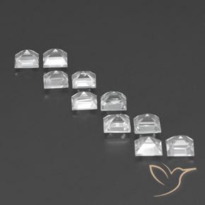 Topaz Gemstones in 5.3 x 5.2 mm Size for Sale, Topaz Stones in Clear White Color