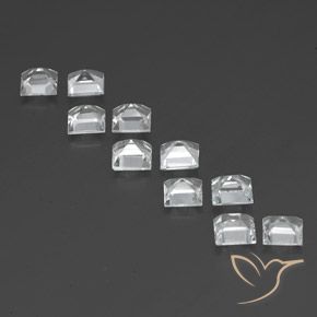 Topaz Gemstones in 5 x 5 mm (calibrated) Size for Sale, Topaz Stones in Clear White Color