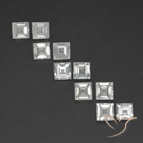 4.58ctw Natural Warm White Topaz, Square, VVS-VS