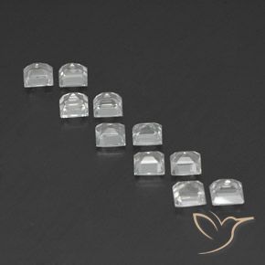 Topaz Gemstones in 4 x 4 mm (calibrated) Size for Sale, Topaz Stones in White Color