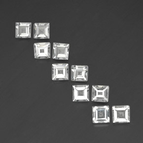 Warm White Topaz Gem - 0.4ct Square Facet (ID: 341691)