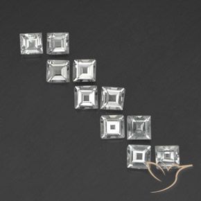 3.9ct Square Facet White Topaz for sale thumb image of 3.9ct Square Facet White Topaz (ID: 341692)