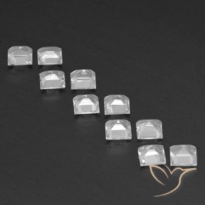 Topaz Gemstones in 4 x 4 mm (calibrated) Size for Sale, Topaz Stones in White Color