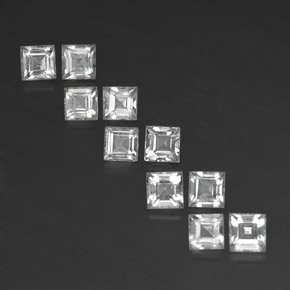 White Topaz Gem - 0.5ct Square Facet (ID: 341871)