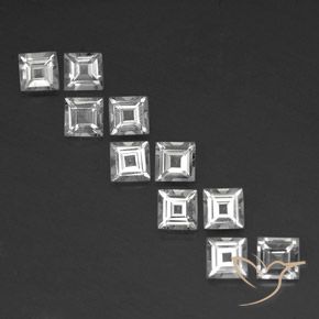 3.99ctw Natural Clear White Topaz, Square, VS