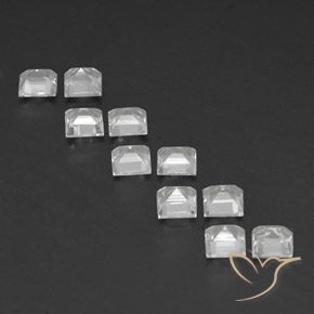 Topaz Gemstones in 4 x 4 mm (calibrated) Size for Sale, Topaz Stones in Clear White Color