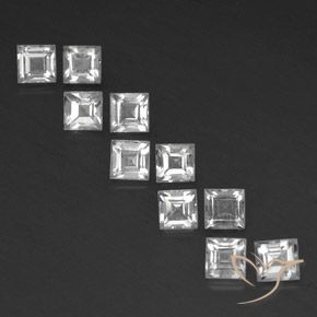 4.92ctw Natural White Topaz, Square, VS