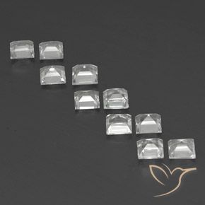 Topaz Gemstones in 4 x 4 mm (calibrated) Size for Sale, Topaz Stones in Clear White Color