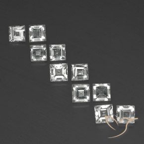 4.22ctw Natural Clear White Topaz, Square, VVS-VS