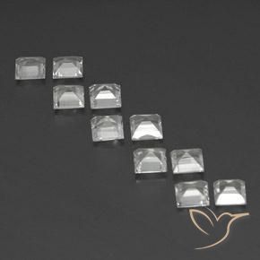 Topaz Gemstones in 4 x 4 mm (calibrated) Size for Sale, Topaz Stones in White Color
