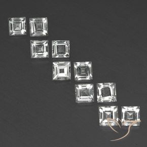 4.57ctw Natural Clear White Topaz, Square, VVS-VS