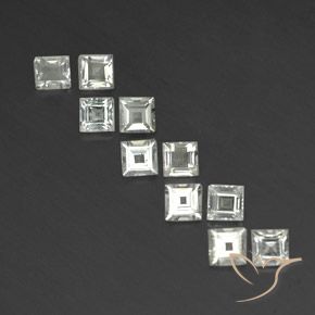 3.88ctw Natural Warm White Topaz, Square, VVS-VS