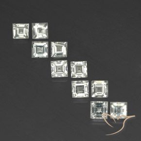 5.07ctw Natural Warm White Topaz, Square, VVS-VS