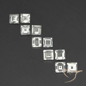 3.62ctw Natural Warm White Topaz, Square, VVS-VS