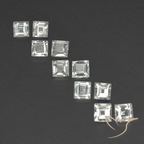 4.51ctw Natural Warm White Topaz, Square, VVS-VS