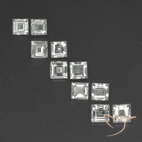 4.80ctw Natural Warm White Topaz, Square, VVS-VS
