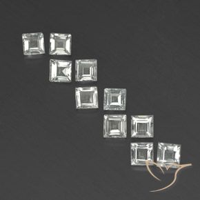 3.86ctw Natural Warm White Topaz, Square, VVS-VS