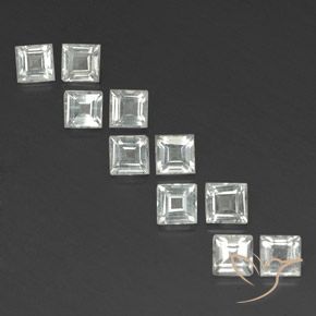 4.40ctw Natural Warm White Topaz, Square, VS