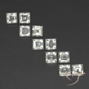 4.59ctw Natural Warm White Topaz, Square, VS
