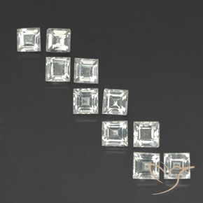 4.61ctw Natural Warm White Topaz, Square, VVS-VS