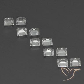 Topaz Gemstones in 4 x 4 mm (calibrated) Size for Sale, Topaz Stones in Clear White Color