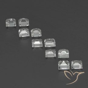 Topaz Gemstones in 4 x 4 mm (calibrated) Size for Sale, Topaz Stones in Clear White Color