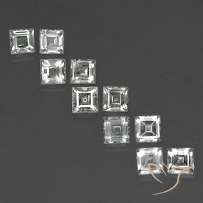 5.06ctw Natural Clear White Topaz, Square, VS