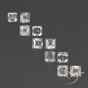 4.29ctw Natural Clear White Topaz, Square, VS