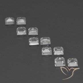 Topaz Gemstones in 4 x 4 mm (calibrated) Size for Sale, Topaz Stones in Clear White Color