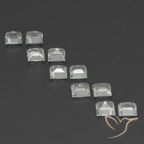Topaz Gemstones in 4 x 4 mm (calibrated) Size for Sale, Topaz Stones in Warm White Color