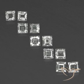 4.17ctw Natural Warm White Topaz, Square, VS
