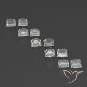 Topaz Gemstones in 4 x 4 mm (calibrated) Size for Sale, Topaz Stones in Warm White Color
