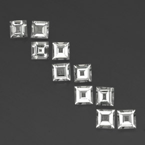 Warm White Topazio Gem - 0.4ct Taglio quadrato (ID: 342043)
