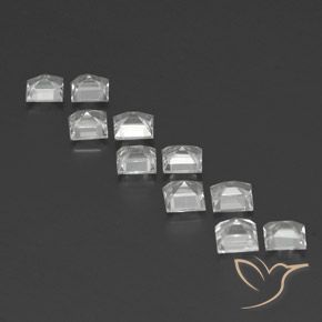 Topaz Gemstones in 4 x 4 mm (calibrated) Size for Sale, Topaz Stones in Clear White Color