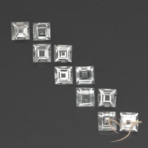 4.09ctw Natural Warm White Topaz, Square, VS