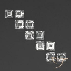 4.16ctw Natural Clear White Topaz, Square, VS