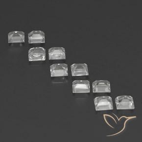 Topaz Gemstones in 4 x 4 mm (calibrated) Size for Sale, Topaz Stones in Clear White Color