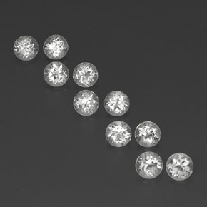 2.87 ct White Topaz Gemstone, Topaz Gem in Round Facet Shape for Sale.