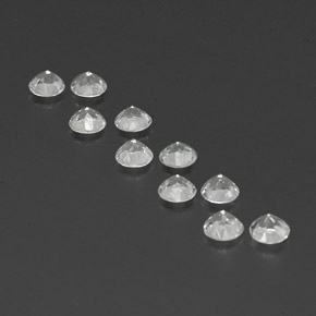 Topaz Gemstone in 4 mm (calibrated) Size for Sale, Topaz Stone in White Color