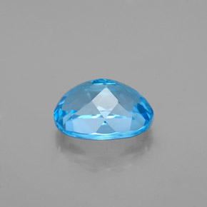 Topaz Gemstone in 9 x 7 mm (calibrated) Size for Sale, Topaz Stone in Swiss Blue Color