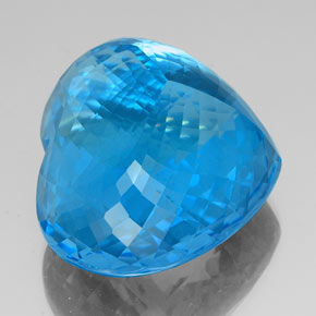 Topaz Gemstone in 34.1 x 26.4 mm Size for Sale, Topaz Stone in Swiss Blue Color