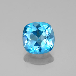 1.42 ct Blue Topaz Gemstone, Topaz Gem in Cushion-Cut Shape for Sale.