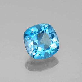 1.42 ct Blue Topaz Stone, Natural Topaz in Cushion-Cut Shape for Sale