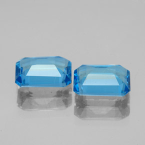 Topaz Gemstones in 8 x 6 mm (calibrated) Size for Sale, Topaz Stones in Swiss Blue Color