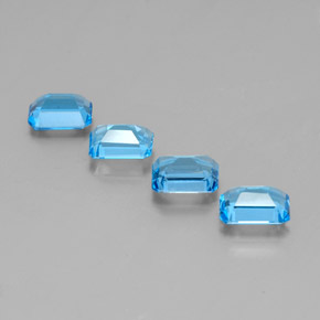 Topaz Gemstone in 8 x 6 mm (calibrated) Size for Sale, Topaz Stone in Swiss Blue Color