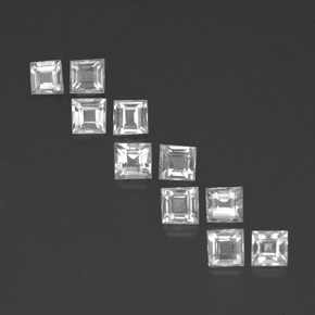 Clear White Топаз Камень - 0.3ct Фасетный Квадрат (ID: 348663)
