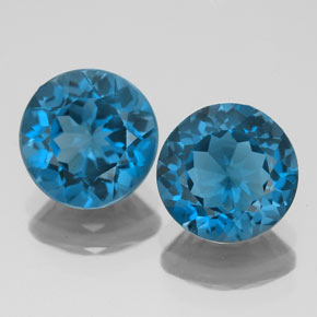 4.32 ct Blue Topaz Gemstone, Topaz Gem in Round Facet Shape for Sale.