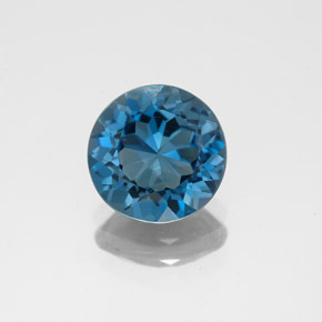 2.13 ct Blue Topaz Gemstone, Topaz Gem in Round Facet Shape for Sale.