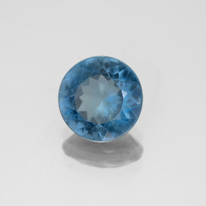 1.88 ct Blue Topaz Stone, Natural Topaz in Round Facet Shape for Sale