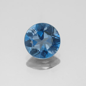 1.85 ct Blue Topaz Gemstone, Topaz Gem in Round Facet Shape for Sale.